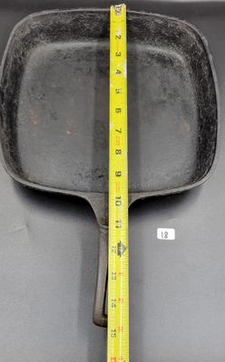 10" Unmarked Wagner Square Cast Iron Skillet