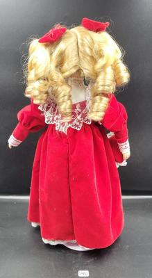 Brinn's Girl in Red Porcelain Doll