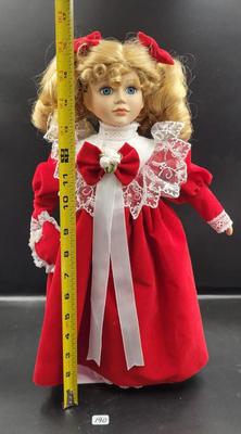 Brinn's Girl in Red Porcelain Doll