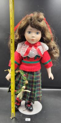 Brinn's Christmas Girl Porcelain Doll