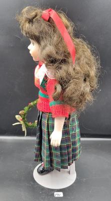 Brinn's Christmas Girl Porcelain Doll