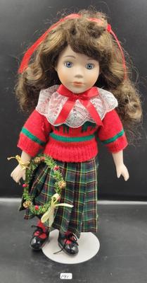 Brinn's Christmas Girl Porcelain Doll