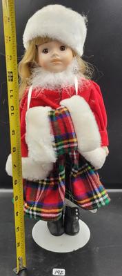 Brinn's Christmas Girl Porcelain Doll