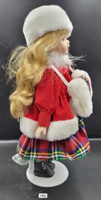 Brinn's Christmas Girl Porcelain Doll