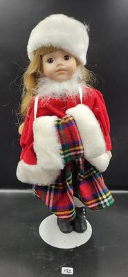 Brinn's Christmas Girl Porcelain Doll