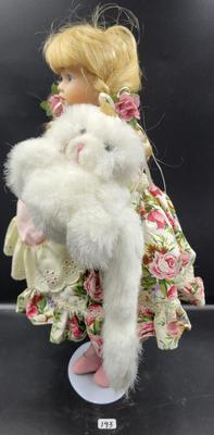 Brinn's Girl witih Cat Porcelain Doll