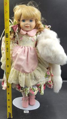 Brinn's Girl witih Cat Porcelain Doll