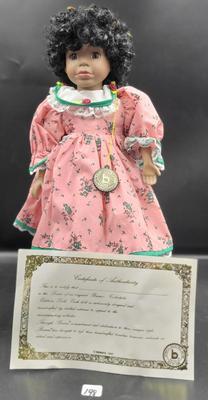 Brinn's Porcelain Doll With Certificate