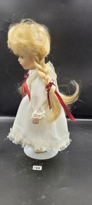 Brinn's Porcelain Doll with Stand