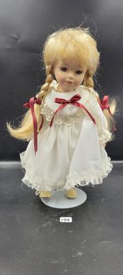 Brinn's Porcelain Doll with Stand
