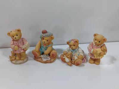 Four Collectible Cherished Teddies Teddy bears Some are Members only figures!