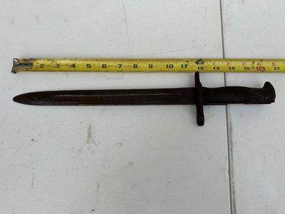 Antique M1898 Spanish American War U.S. Krag Jorgensen Bayonet, Dated 1898 w/ U.S. Marking