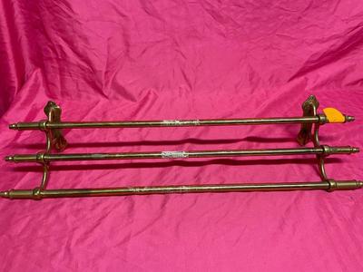 Brass triple towel rod
