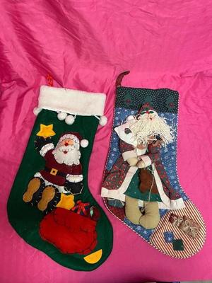 Duo of Santa stockings