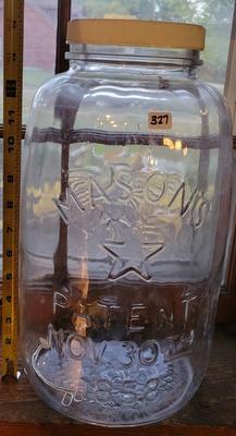 Large Masons Patent Jar with Lid