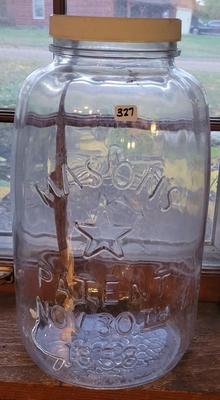 Large Masons Patent Jar with Lid
