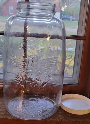 Large Masons Patent Jar with Lid