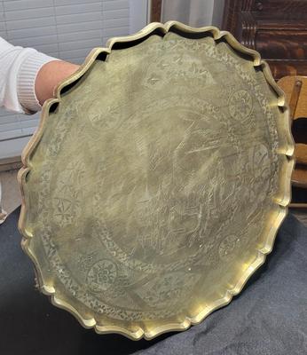 Decorative Large Brass Tray