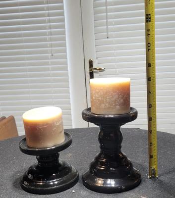 Pair of Candle Holders and Candles