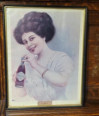 Vintage CocaCola Advert. Framed