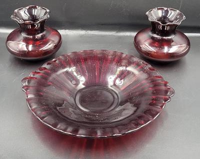 Anchor Hocking Ruby Red Glassware Lot