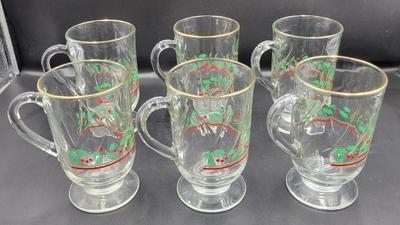 Lot of Footed Holiday Drinkware