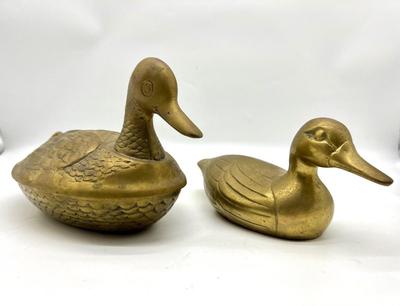 Two Piece Brass Duck Korea & Brass Duck