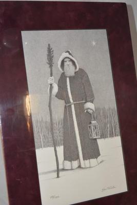 Ken Schuler Father Christmas Print 128/1000 Matted 16â€x10.5â€