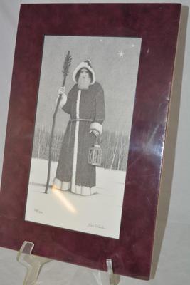 Ken Schuler Father Christmas Print 128/1000 Matted 16â€x10.5â€