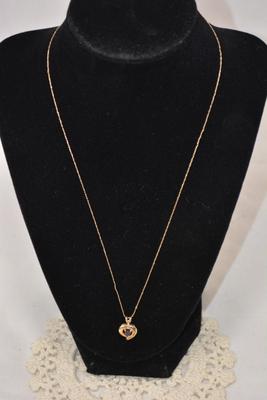 10k Chain w/ 10k Tourmaline Pendant 20â€ 1.8g