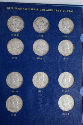 FRANKLIN HALVES 1948-1963  -THIRTY FIVE HALF DOLLARS