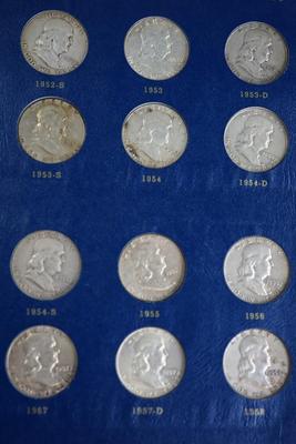 FRANKLIN HALVES 1948-1963  -THIRTY FIVE HALF DOLLARS