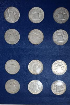 FRANKLIN HALVES 1948-1963  -THIRTY FIVE HALF DOLLARS