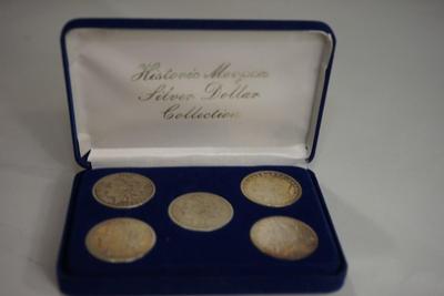 HISTORIC MORGAN DOLLAR SILVER DOLLAR COLLECTION INCLUDING 1890 CC  - FIVE COINS IN PRESENTATION BOX