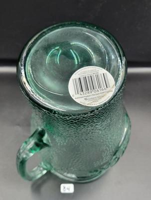 Green Glass CocaCola Pitcher
