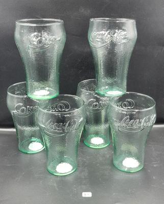 COCACOLA GREEN GLASS DRINKWARE