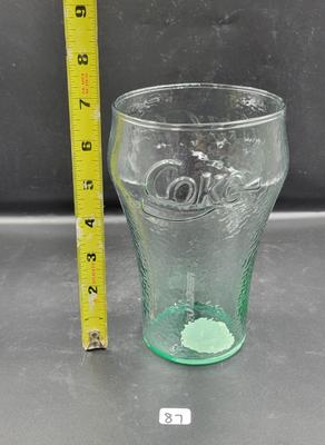 COCACOLA GREEN GLASS DRINKWARE