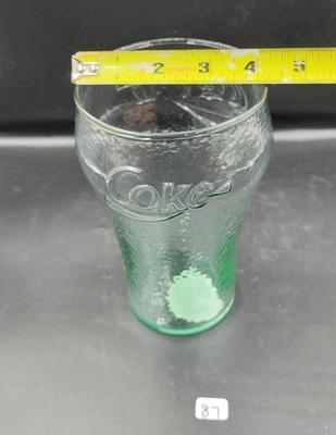 COCACOLA GREEN GLASS DRINKWARE