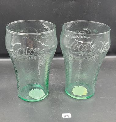 COCACOLA GREEN GLASS DRINKWARE