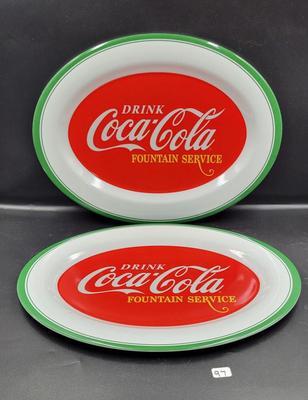 Set of Two CocaCola Party Trays