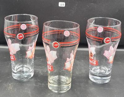 3 Pc Vintage CocaCola Drinkware