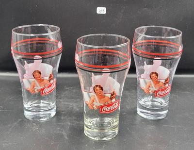3 Pc Vintage CocaCola Drinkware