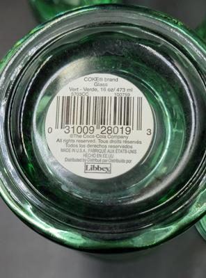 Green CocaCola Glass Drinkware