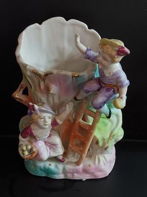 Vintage porcelain Jack and the Beanstalk Vase