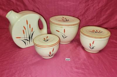 Camwood Ivory Cannister Lot