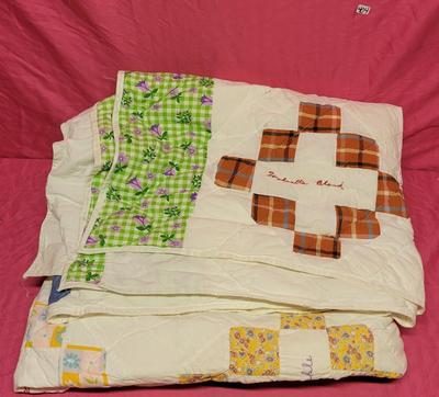 UNFINISHED Handmade Quilt