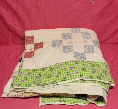 UNFINISHED Handmade Quilt
