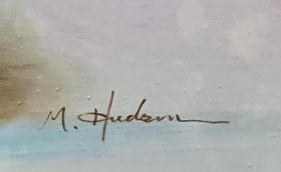 M. Hudson Signed Canvas Painting
