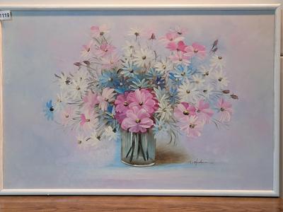 M. Hudson Signed Canvas Painting