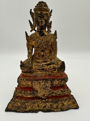 Early 19th Century Thai Gilt Bronzed Buddha